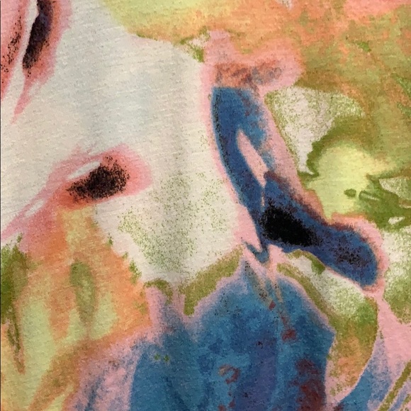 Vera Wang Multicolored Cap Sleeve Blouse Size M - Picture 3 of 5